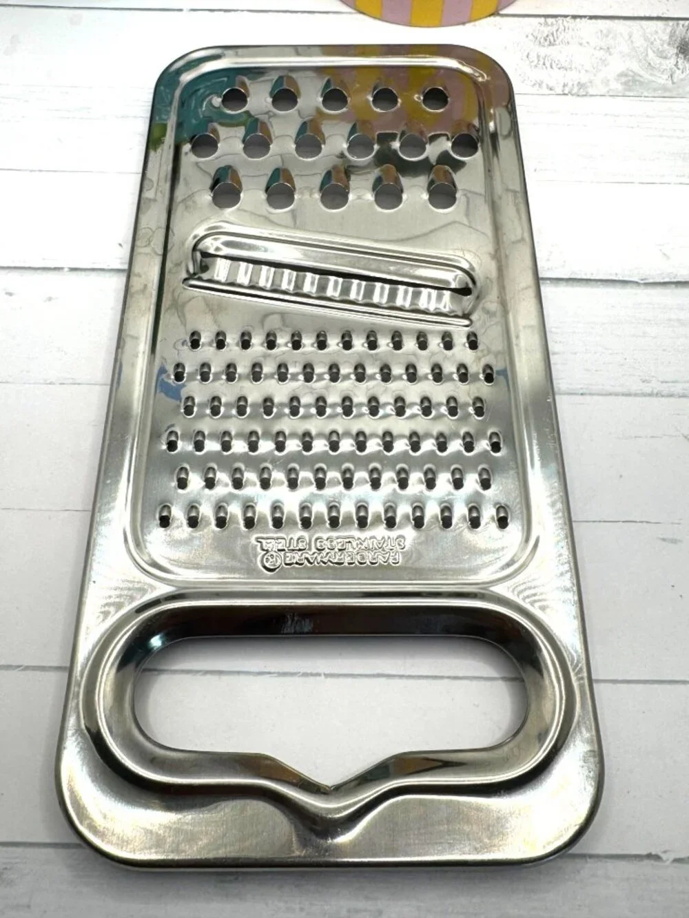 Farberware Stainless Steel Multi-Sided Flat Grater With Handle
